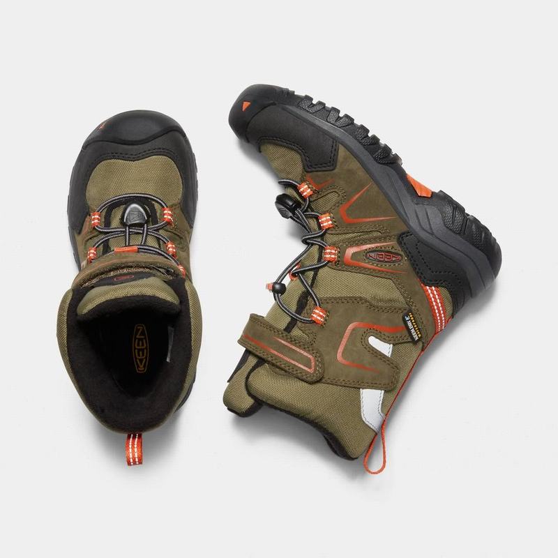 Buy Keen Levo Waterproof Winter Kids Snow Boots Olive/Black (1023-HDLWM)